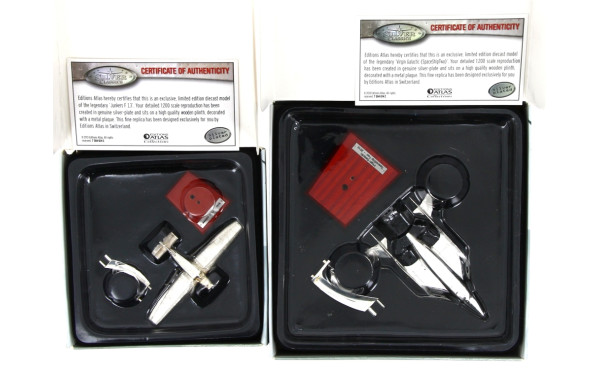 Ed° ATLAS - Lot de 2 aéronefs miniatures