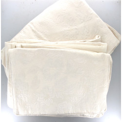 Dessus de lit en tissu gauffré crème déc