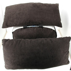5 coussins bruns