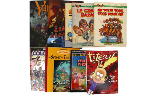 Carton d'une trentaine de BD la plupart 