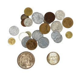 Lot de pièces en argent (une pièce de 50