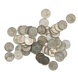 1960 - Lot de 55 pièces de 5 francs arge