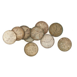 Lot de 10 pièces de 5 F argent