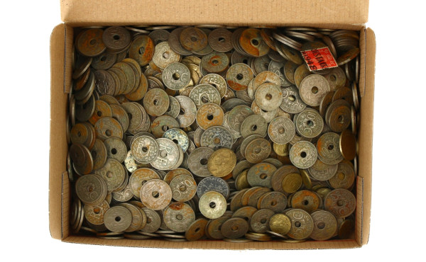 Vrac de monnaies 4,3 kg France Xxe