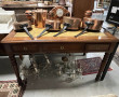 Bureau XIXe en merisier plateau cuir (qq