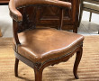 Fauteuil de bureau XIXème en acajou, dos