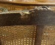 Fauteuil en bois naturel et cannage, épo