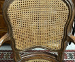 Fauteuil en bois naturel et cannage, épo