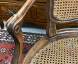 Fauteuil en bois naturel et cannage, épo