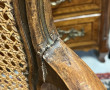 Fauteuil en bois naturel et cannage, épo
