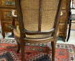 Fauteuil en bois naturel et cannage, épo