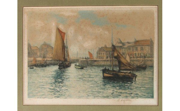 Alphonse LAFITTE (1863-1936) "Marine au 