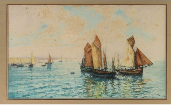 Alphonse LAFITTE (1863-1936) "Marine au 