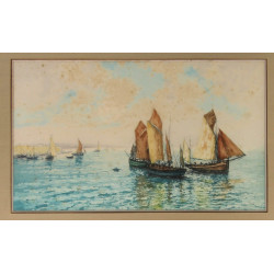 Alphonse LAFITTE (1863-1936) "Marine au 