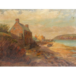 F.GODEFROY (XIXè-Xxè) "Marine au Conquet