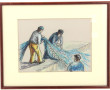 Paul MOAL (1948) "Pêcheurs au filet", pa
