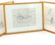 Anonyme Xxème - Lot de 3 dessins à la mi