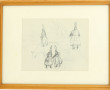 Anonyme Xxème - Lot de 3 dessins à la mi