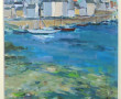 Ecole francaise Xxe "Bateaux au port", h