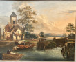 Ecole XIXème "Scène de campagne animée, 