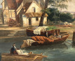 Ecole XIXème "Scène de campagne animée, 