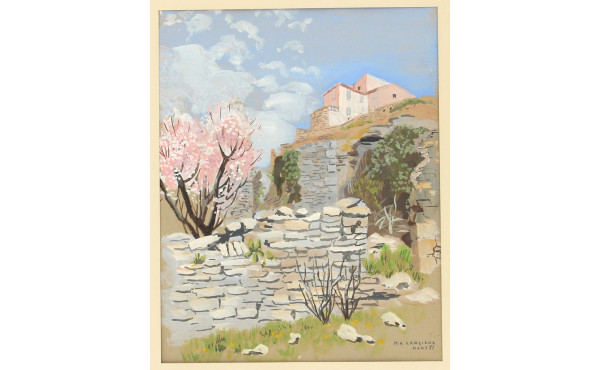 Marie-Anne LANSIAUX (?-1991) "Paysage du