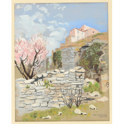Marie-Anne LANSIAUX (?-1991) "Paysage du