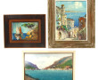 Lot de 3 petits tableaux représentant le