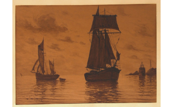 Charles MOOTZ (1889-1944) "Marine à Rosc