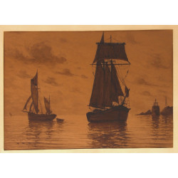 Charles MOOTZ (1889-1944) "Marine à Rosc