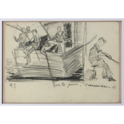 Monogramme "AG" années 60 - "Jeunes pêch