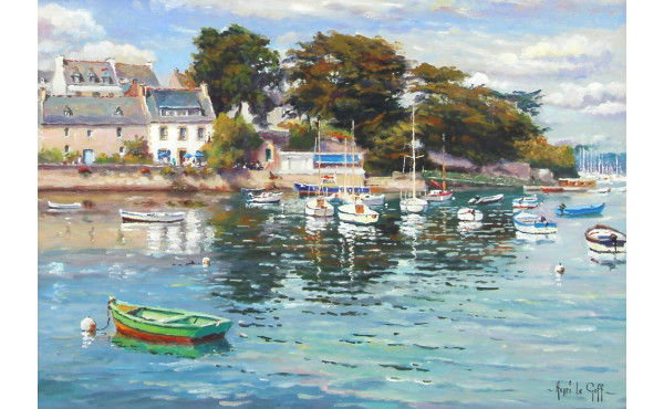 Henri LE GOFF "Le port de Saint-Marine" 