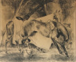 André MARE (1885-1932) "Deux chevaux au 
