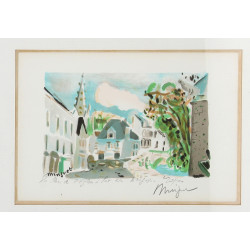 Alexandre MINGUET (1937-1996) "La place 