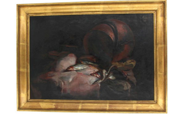 Ecole Xxème "Nature morte aux poissons",