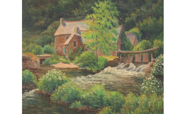 M.LESCURE (Xxème) "Le Moulin Neuf, le bo