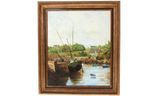 Charles GHARLIC (Né en 1960) "Petit port