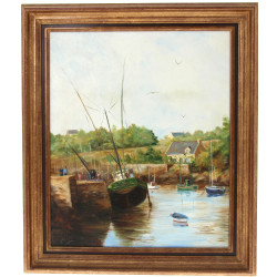 Charles GHARLIC (Né en 1960) "Petit port