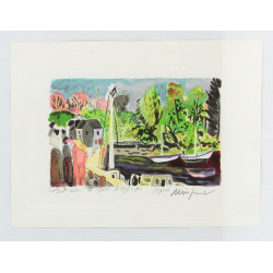 Alexandre MINGUET (1937-1996) "Pont-Aven