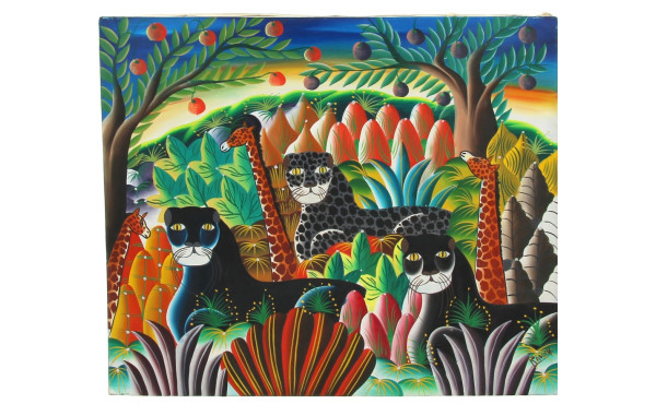 Ecole Haîtienne (Xxème) "Animaux dans un