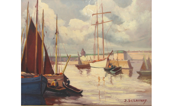 J.DELAUNAY (Ecole Bretonne Xxème) "Batea