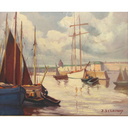 J.DELAUNAY (Ecole Bretonne Xxème) "Batea