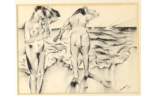 Marcel GONZALEZ (1928-2001) "Baigneuses"