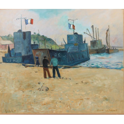 Jean LACHAUD (1882-1952) "Bateaux améric