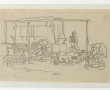 Jean LACHAUD (1882-1952) "Marché de faïe