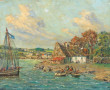 Henri DU VERNE (XXème) "Marine en Finist