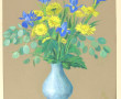 J.PHILIPPE (Xxème) "Bouquet d'iris", gou