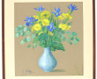 J.PHILIPPE (Xxème) "Bouquet d'iris", gou