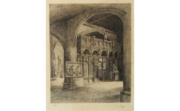 Emile LEGROS (1883-1979) "Intérieur de l