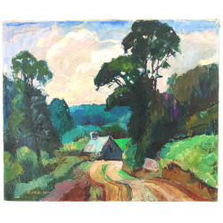 Paul MARZIN (1904-1996) "Paysage de Bret